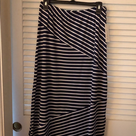 Kim Rogers Bias Striped Maxi Skirt Size Small NWT - Picture 10 of 11